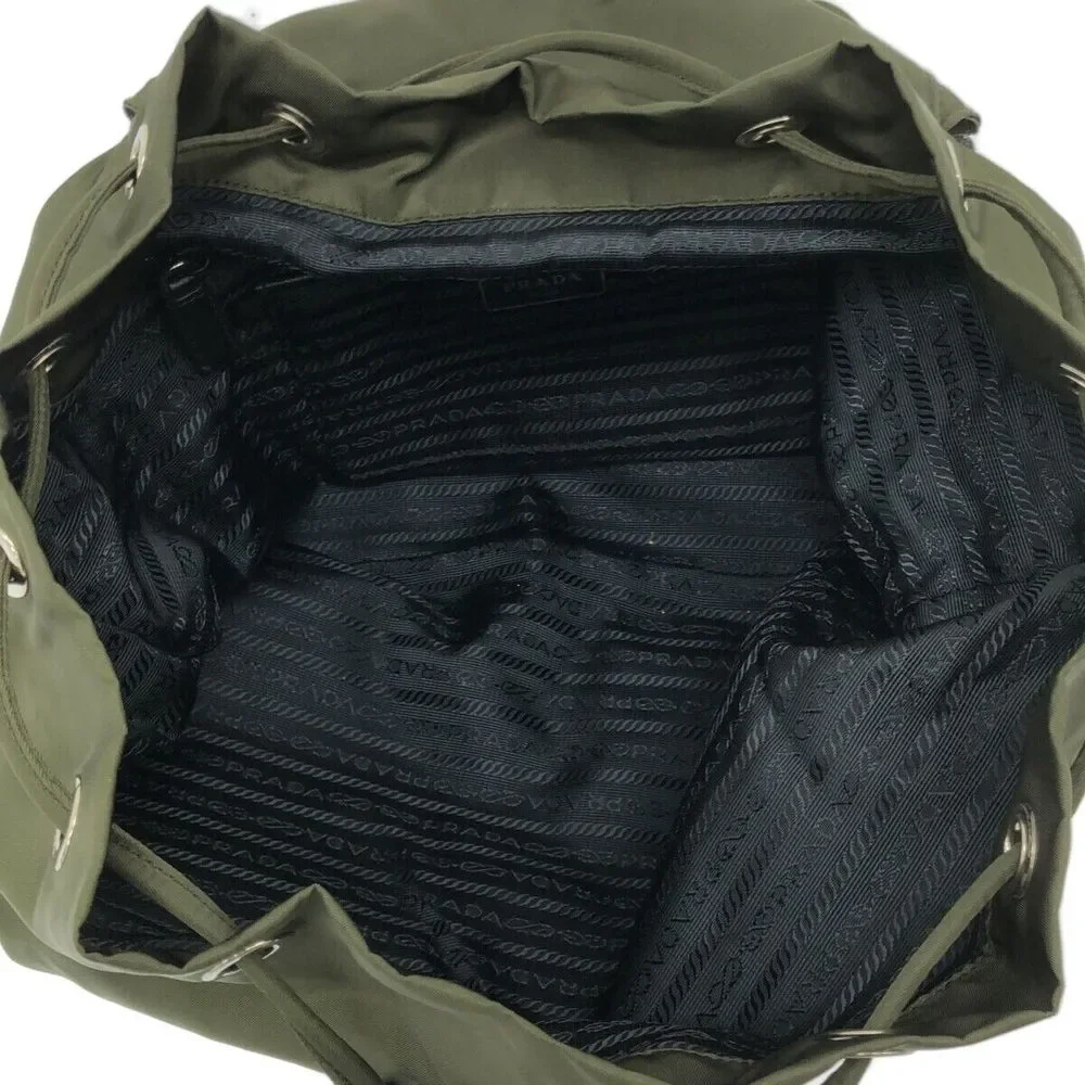 Auth Prada - Dark Green Black Nylon #99191P75B - Picture 6 of 13